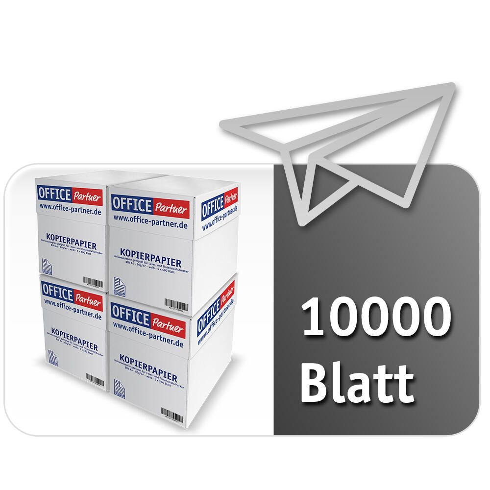 OFFICE Partner Premium Kopierpapier, weiß - DIN A4 80g/m² - 10.000 OFFICE Partner Premium Kopierpapier, weiß - DIN A4 80g/m² - 10.000